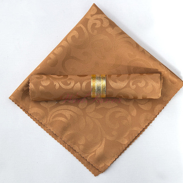 10pcs Polyester Jacquard Table Napkin Dinner Napkins Handkerchiefs-Grand Kitchen