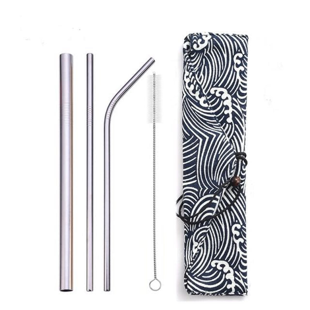 Reusable Metal Drinking Straws Stainless Steel Drinks Metal Straw Set-Grand Kitchen