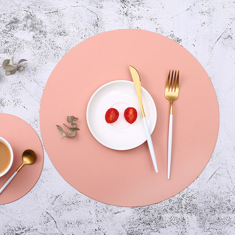 Oilproof Leather Placemat Western Food Dining Tableware Table Mat-Grand Kitchen