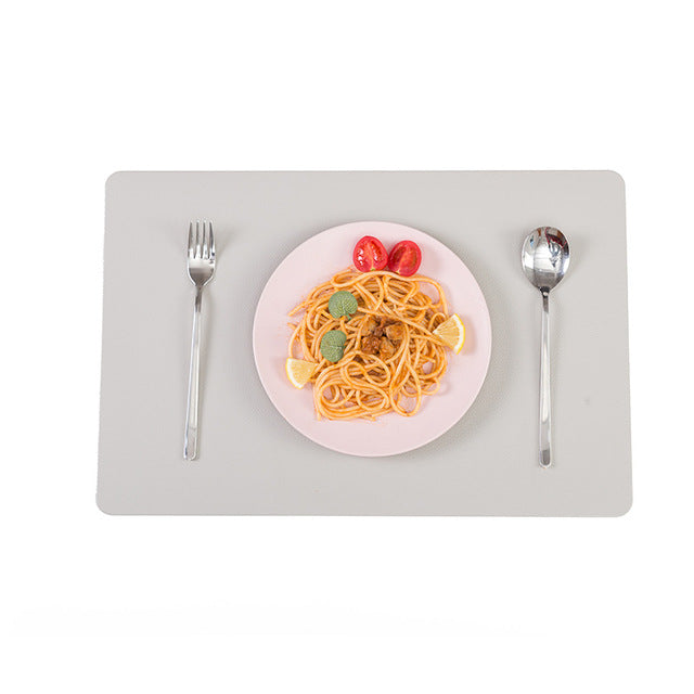 Faux Leather Placemats Heat Resistant Rectangle Mat Table Decorations-Grand Kitchen
