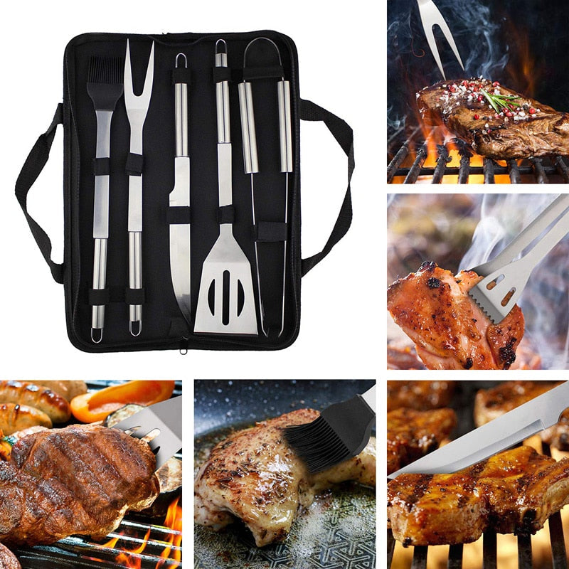 BBQ Grill Tool Set Barbecue Tools Outdoor Camping Cooking Tools Set-Grand Kitchen