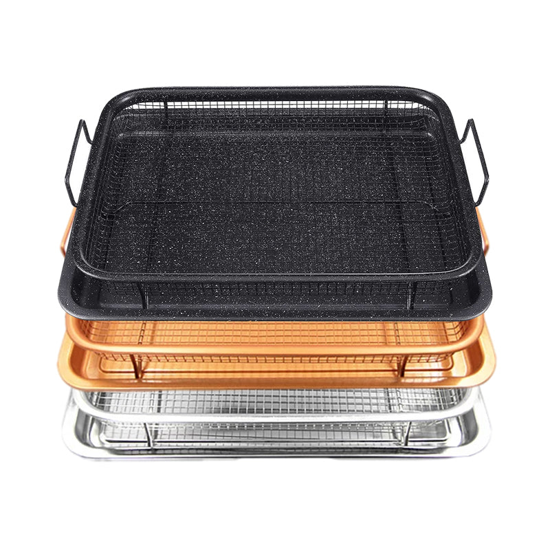 Stainless Steel Baking Tray Oil Frying Baking Pan Non-stick Grill-Grand Kitchen