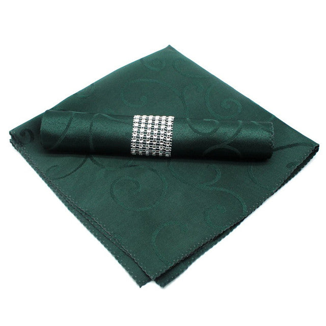 10pcs Polyester Jacquard Table Napkin Dinner Napkins Handkerchiefs-Grand Kitchen