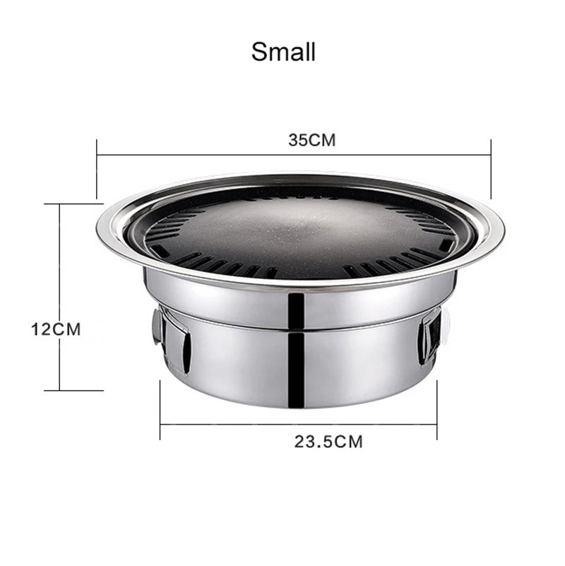 Stainless Steel Charcoal Barbecue Grill Non stick Barbecue Grill-Grand Kitchen