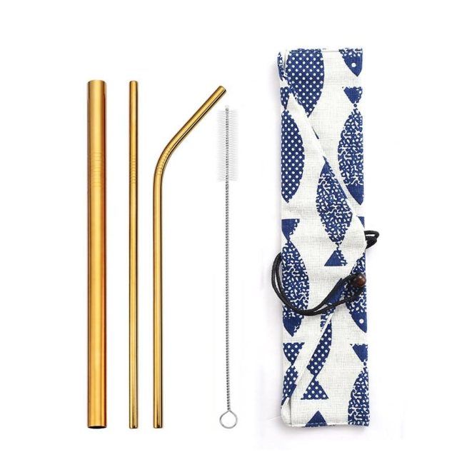 Reusable Metal Drinking Straws Stainless Steel Drinks Metal Straw Set-Grand Kitchen