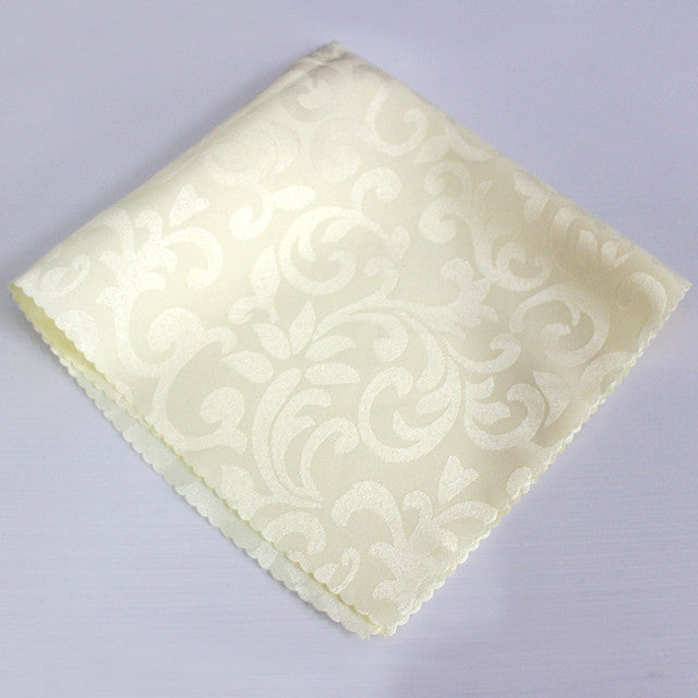 10pcs Polyester Jacquard Table Napkin Dinner Napkins Handkerchiefs-Grand Kitchen