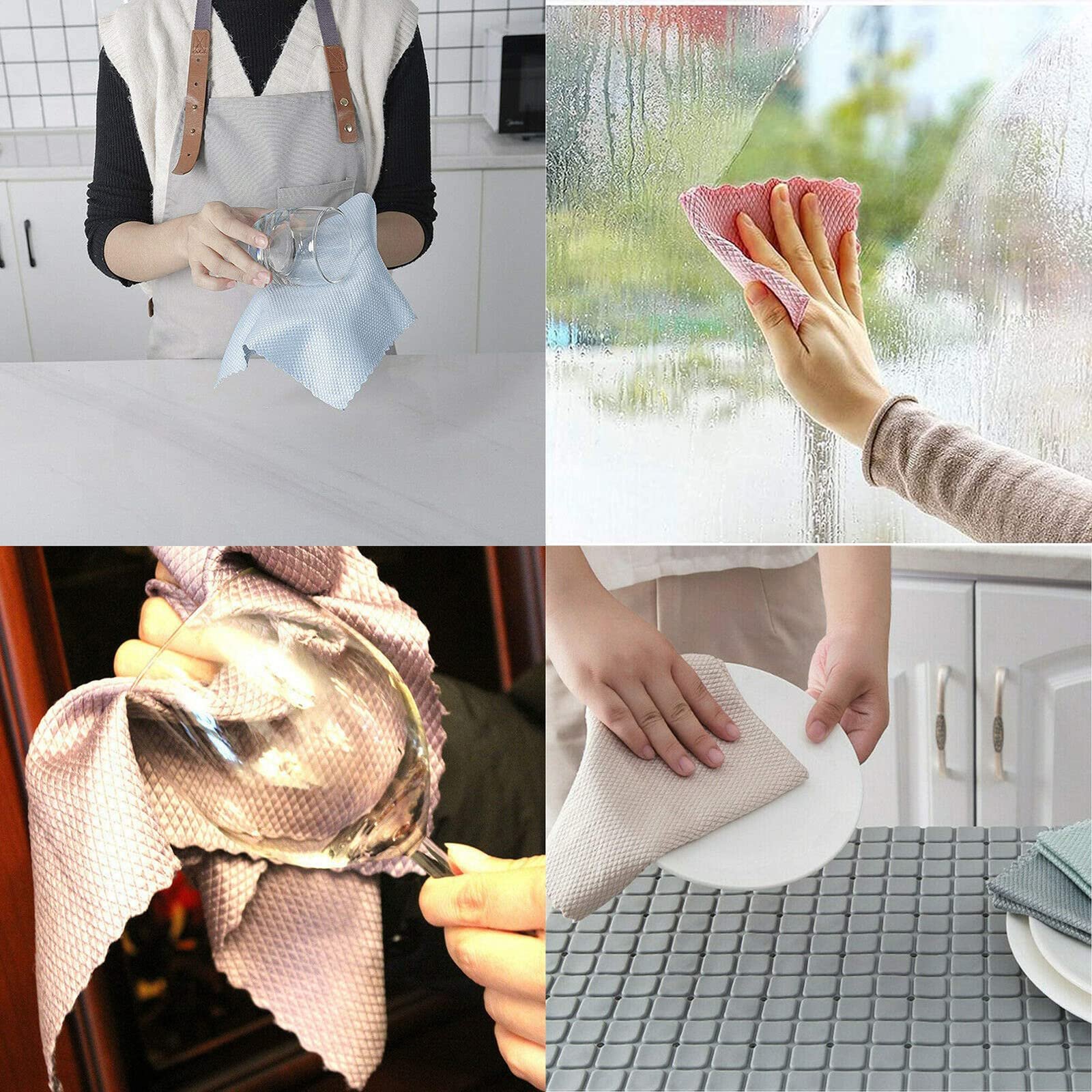 10 Counts Microfiber Reusable Cleaning Rags