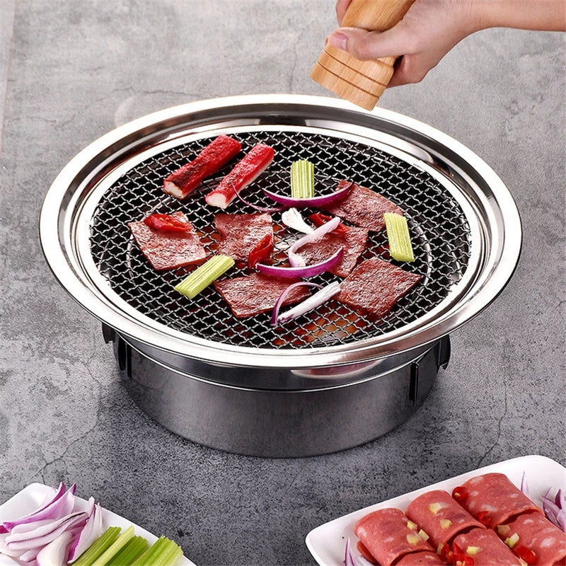 Stainless Steel Charcoal Barbecue Grill Non stick Barbecue Grill-Grand Kitchen