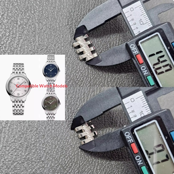 Compatible with Omega Seamaster 150/300/600 steel bracelet links, De Ville 434