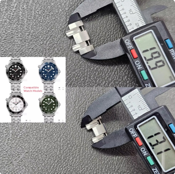 Compatible with Omega Seamaster 150/300/600 steel bracelet links, De Ville 434