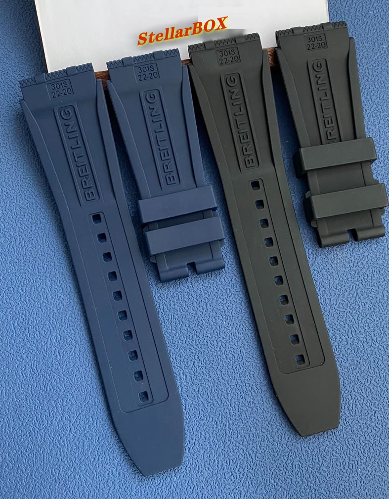 Breitling Chronomat B01 fluororubber strap, Breitling Superocean strap (22 mm)
