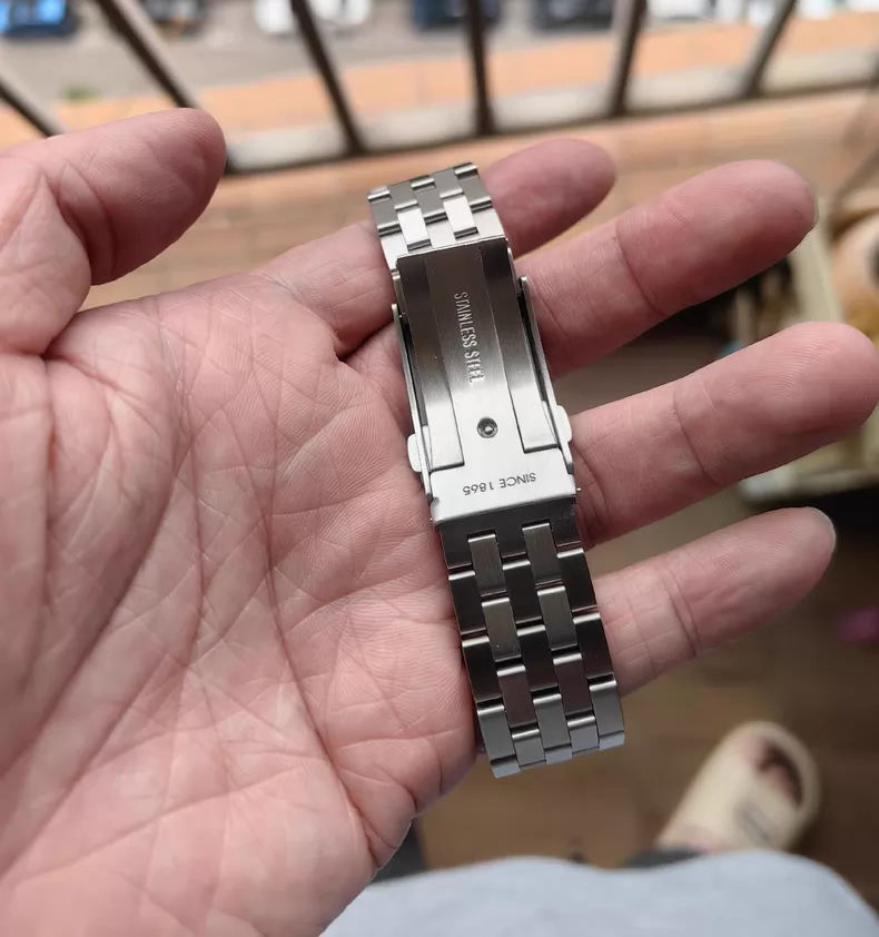 ZENITH Vintage Steel Watch Strap 18mm 20mm 22mm - Dual Push-Button Design
