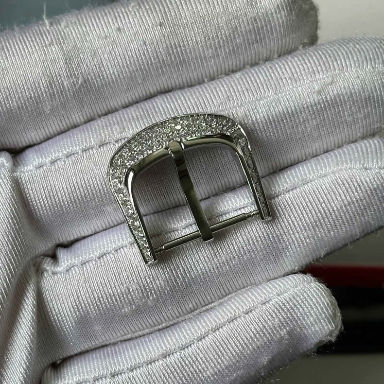 Franck Muller FM Leather Strap Style Diamond-Set Pin Buckle V41 18mm