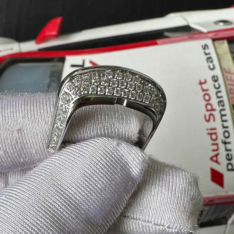 Franck Muller FM Leather Strap Style Diamond-Set Pin Buckle V41 18mm