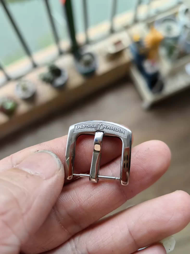 Ulysse Nardin Pre-Owned Stainless Steel Buckle Pins, 16mm and 18mm