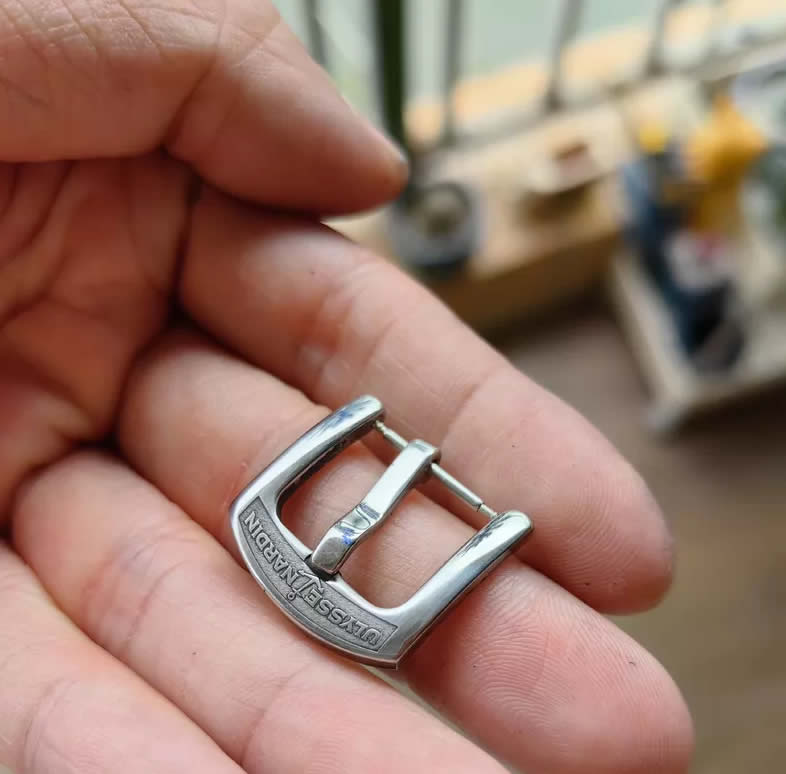 Ulysse Nardin Pre-Owned Stainless Steel Buckle Pins, 16mm and 18mm