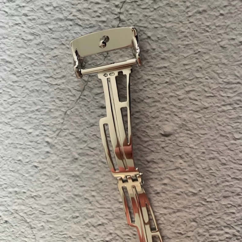 Audemars Piguet leather and rubber strap buckle with single folding clasp (16mm, 18mm)