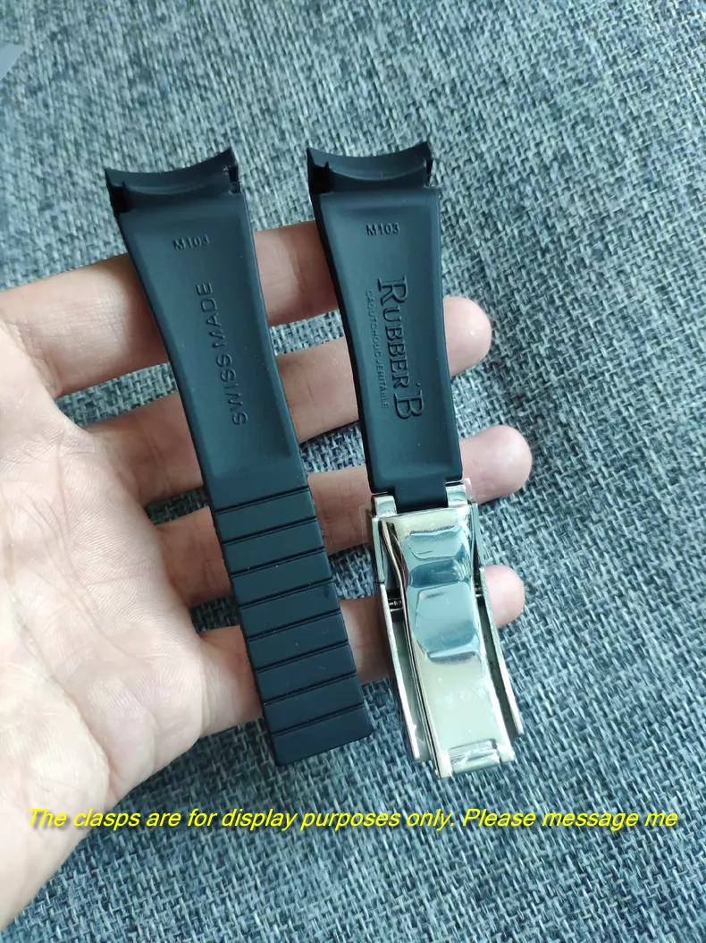Rolex Submariner rubber strap, Daytona folding clasp, Yacht-Master silicone strap 20mm 21mm