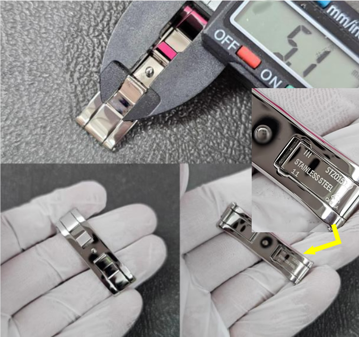 Omega De Ville 3rd Generation steel bracelet links and genuine new 434 folding clasp