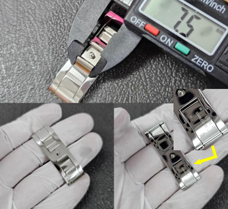 Omega De Ville 3rd Generation steel bracelet links and genuine new 434 folding clasp
