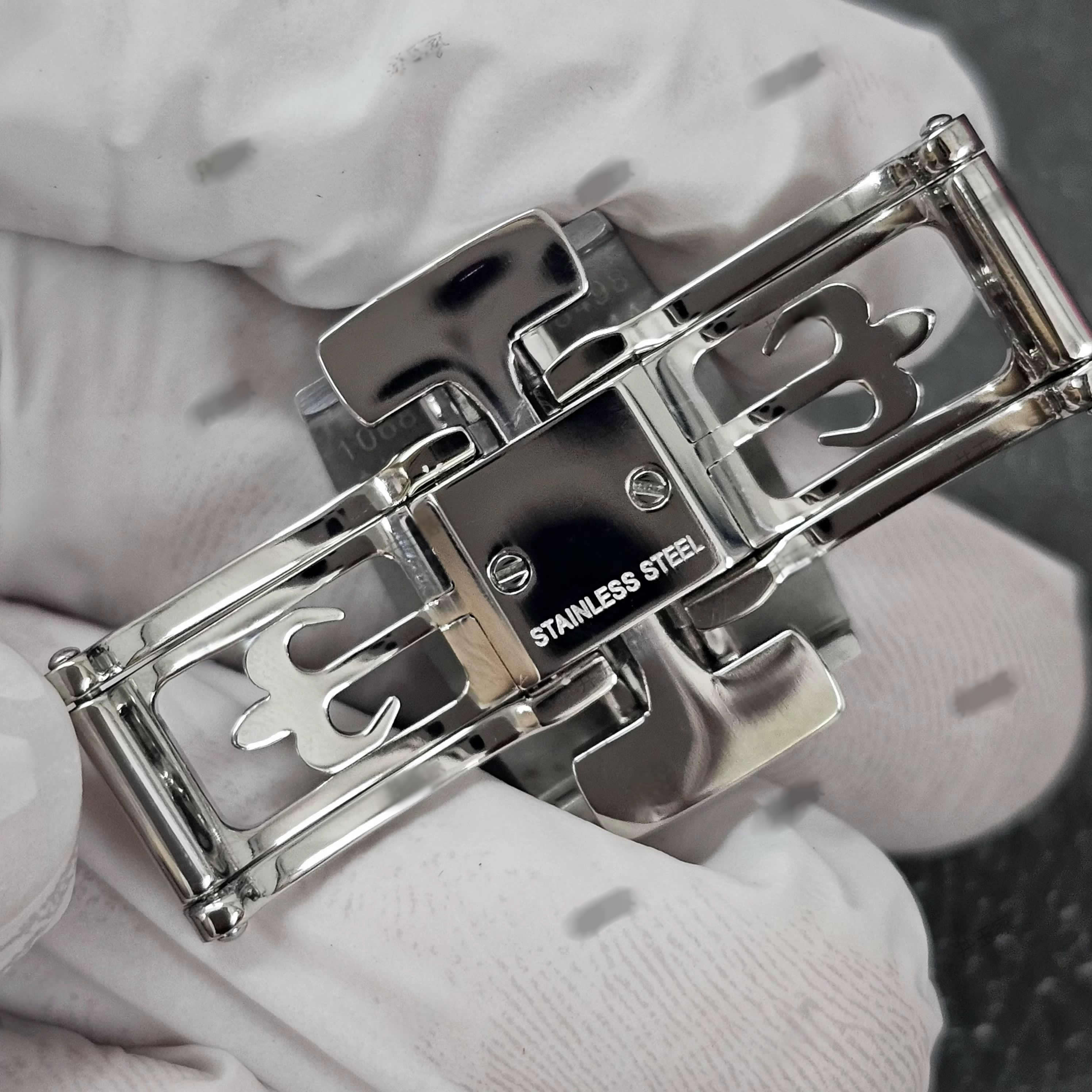 Patek Philippe Hand Grenade Strap Buckle PP5168/5167/5164 Rubber Folding Butterfly Clasp 18mm