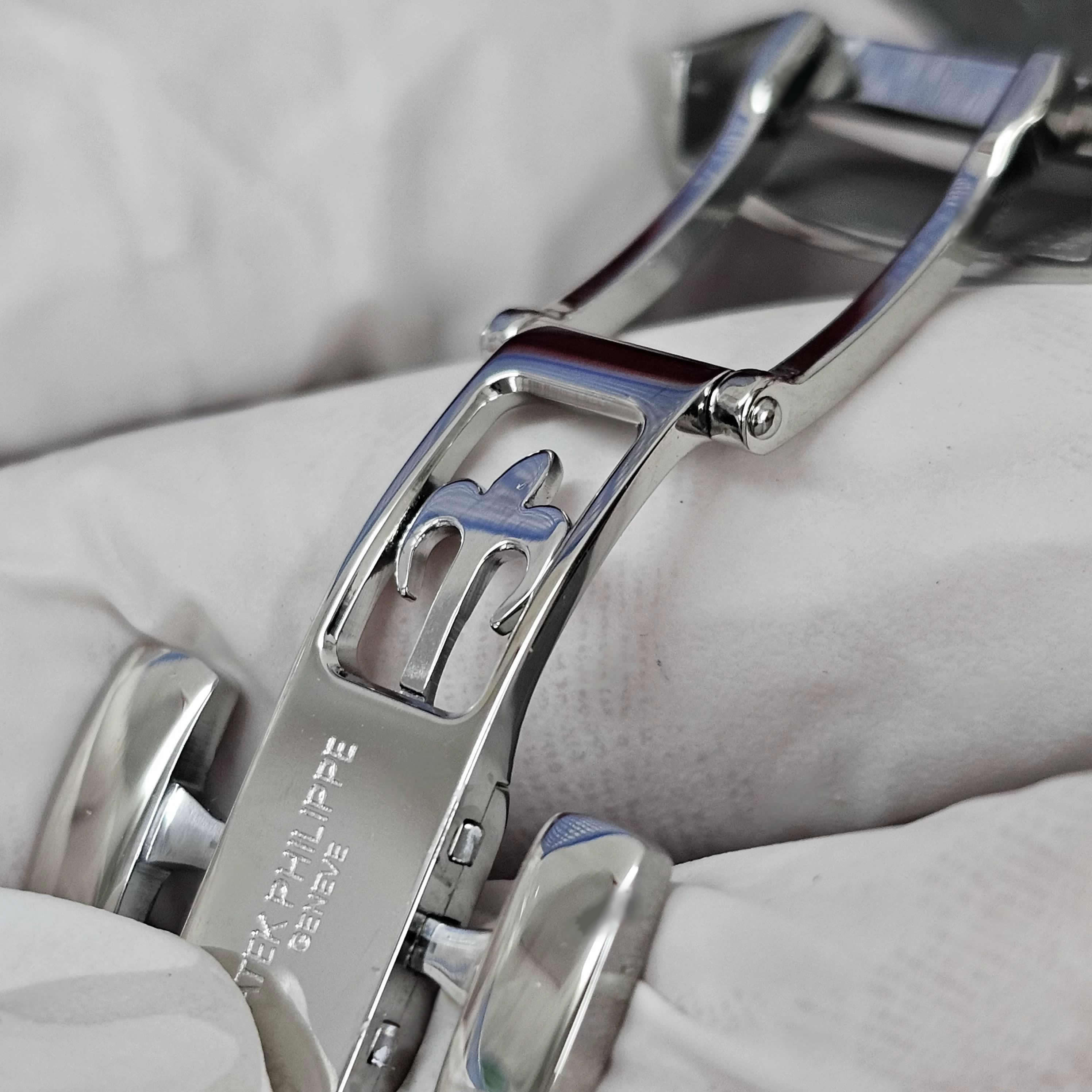 Patek Philippe Hand Grenade Strap Buckle PP5168/5167/5164 Rubber Folding Butterfly Clasp 18mm