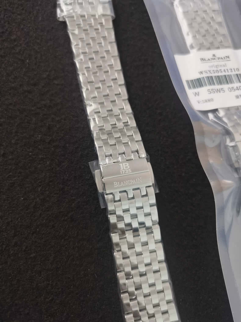 Genuine Blancpain 6654, 6651 Men's Stainless Steel Watch Band (40mm Dial) 20mm