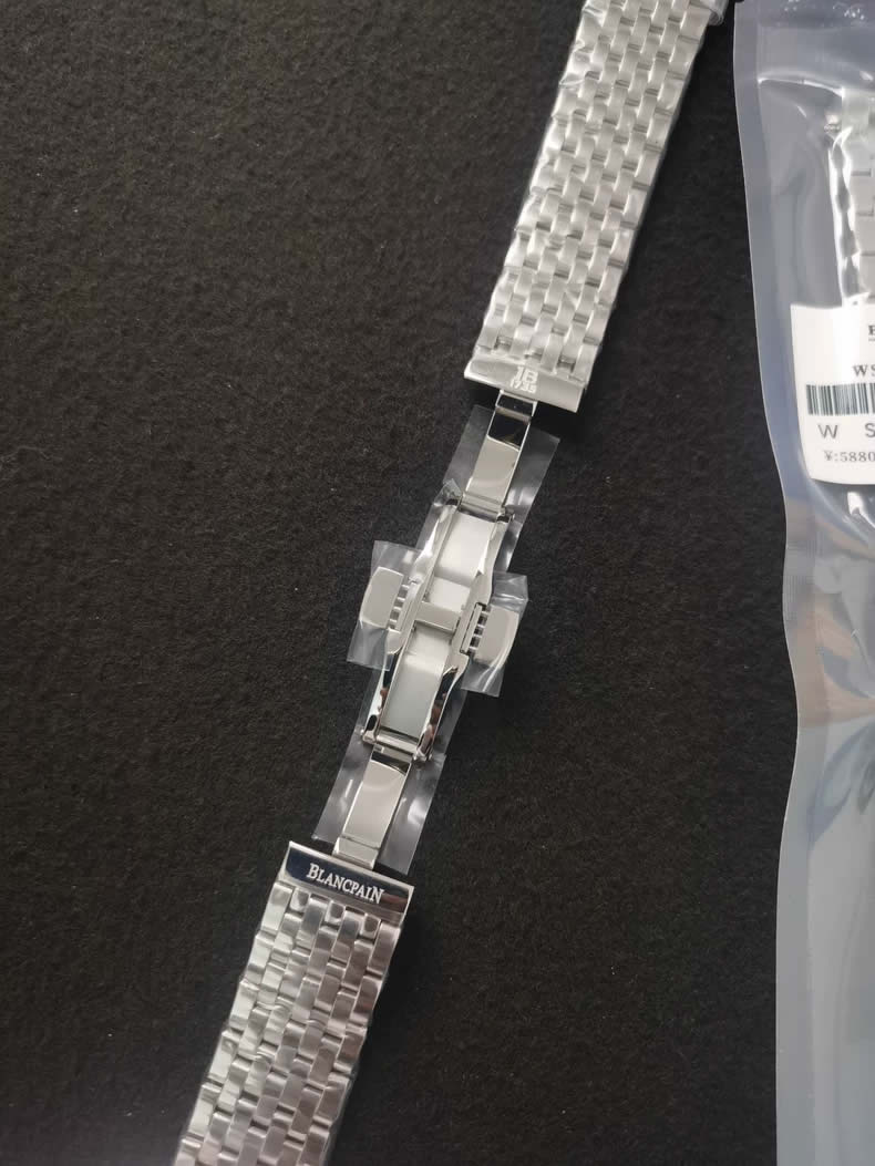 Genuine Blancpain 6654, 6651 Men's Stainless Steel Watch Band (40mm Dial) 20mm