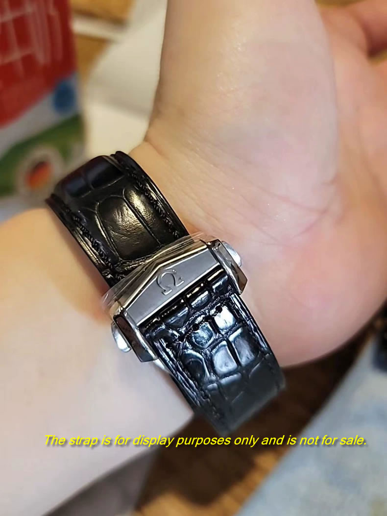 Genuine Omega Seamaster AT150/300/600/Seamaster Ocean Universe Quarter-Rubber Strap with Folding Clasp 18 mm