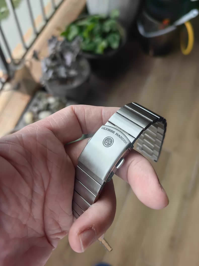 Ulysse Nardin Pre-owned Stainless Steel Watch Strap 20mm