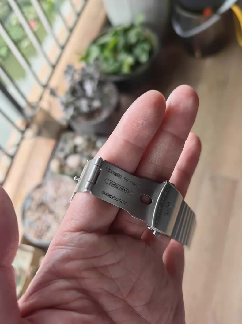 Ulysse Nardin Pre-owned Stainless Steel Watch Strap 20mm