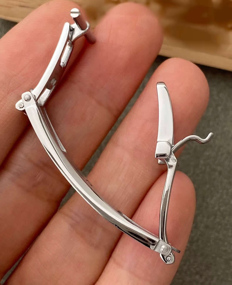 Authentic Blancpain Classic 6654, 6651, 6224, 6662 Buckle: Butterfly Clasp 5100, Folding Clasp 18mm