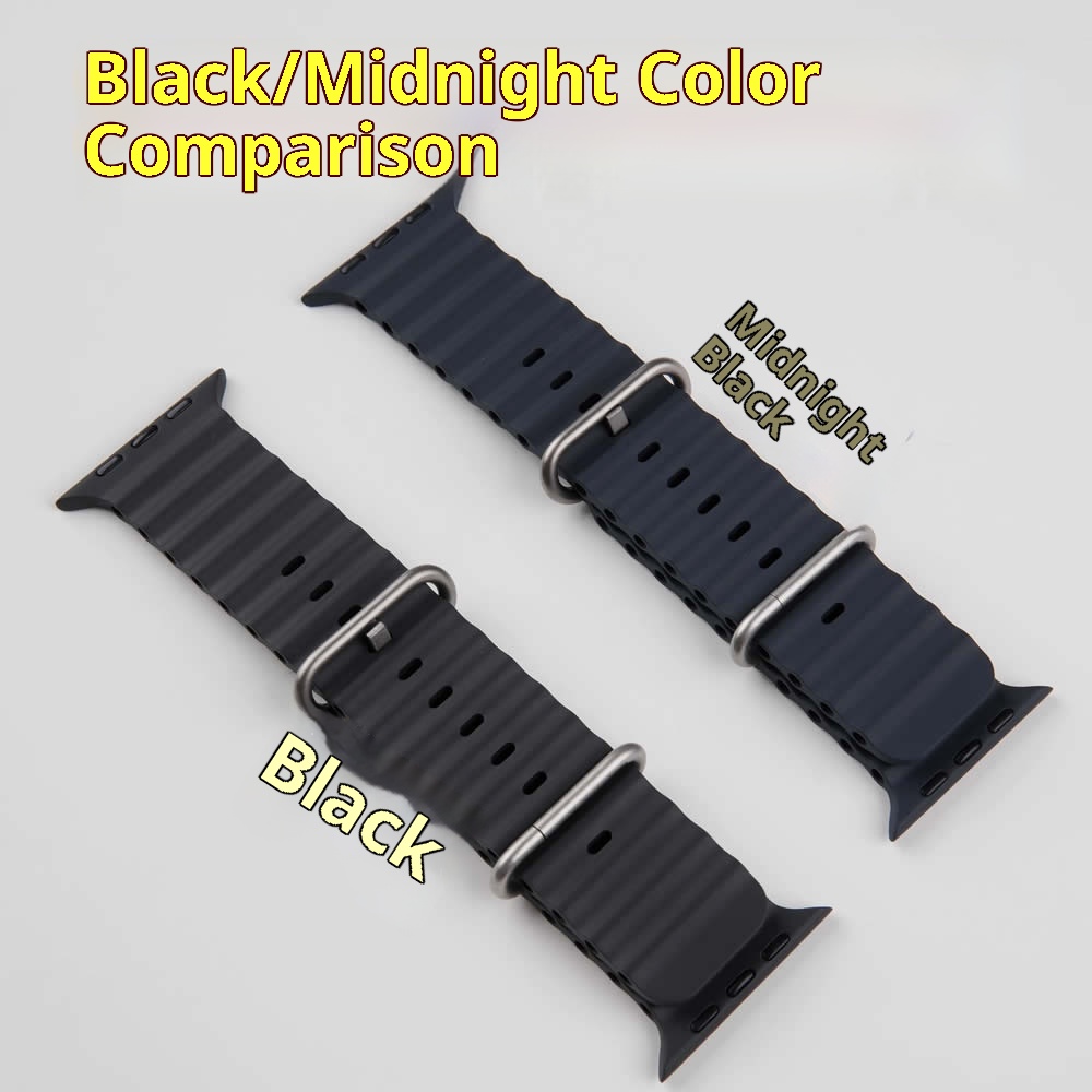Apple Watch Ultra 3/2/1, Series 11/10/9/8 Fluorocarbon Rubber and Titanium Ocean Band