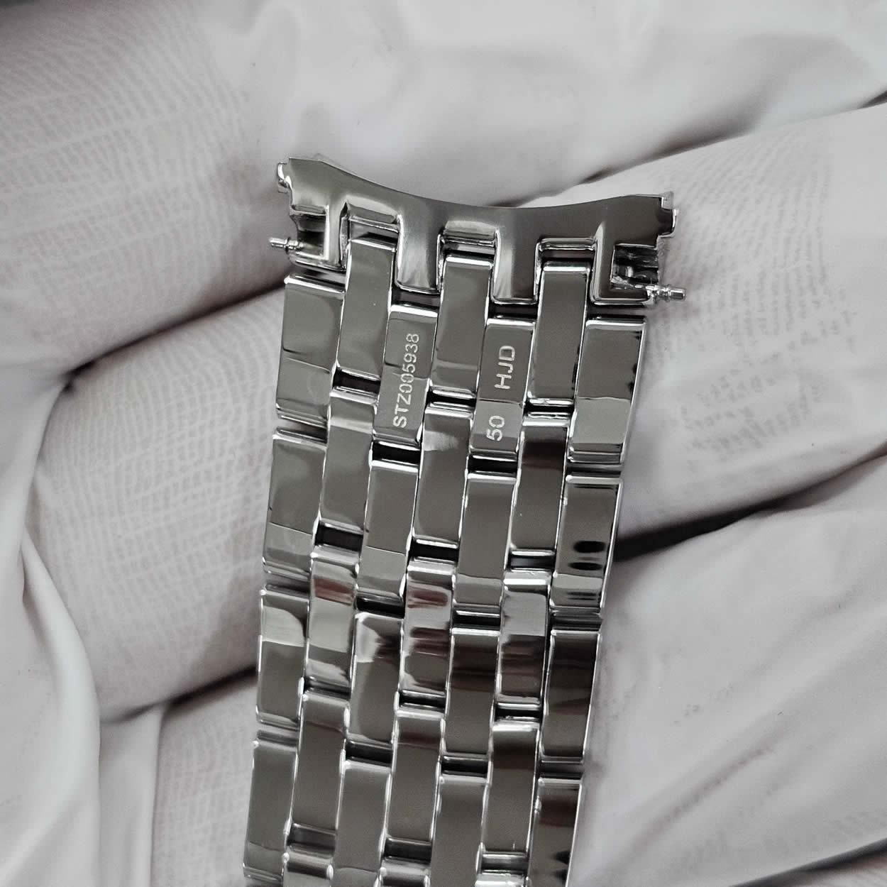 Genuine Omega De Ville 424 Steel Strap, 20mm Stainless Steel Folding Buckle Strap for De Ville II Men's Watches