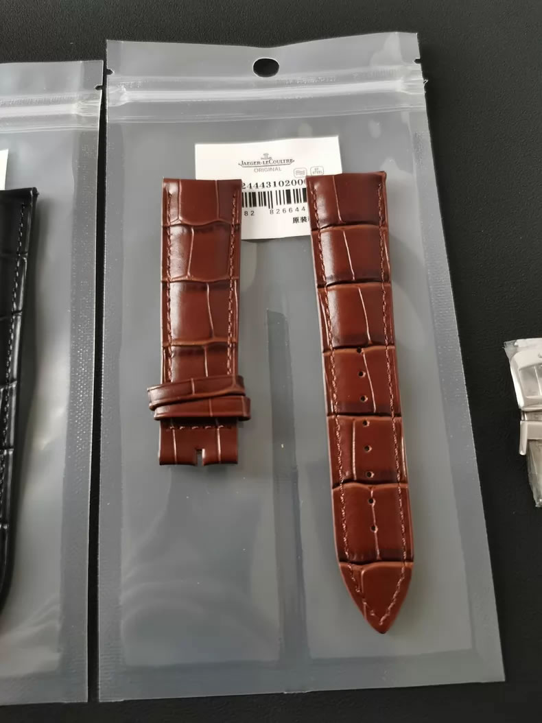 Genuine Jaeger-LeCoultre Master Moonphase Watch Curved Quick-Release Leather Strap