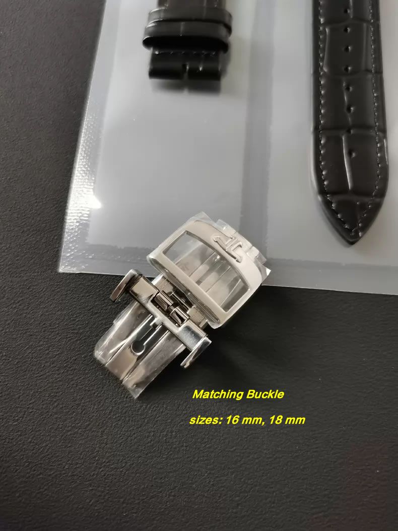 Genuine Jaeger-LeCoultre Master Moonphase Watch Curved Quick-Release Leather Strap