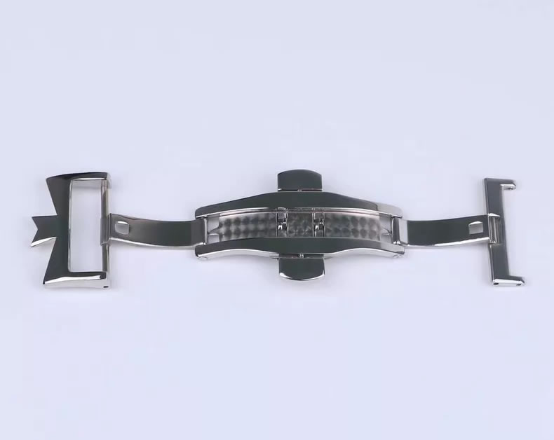 Vacheron Constantin Double-Push Butterfly Clasp Leather Strap Buckle, 18 mm and 20 mm