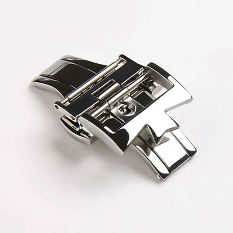 Vacheron Constantin Double-Push Butterfly Clasp Leather Strap Buckle, 18 mm and 20 mm
