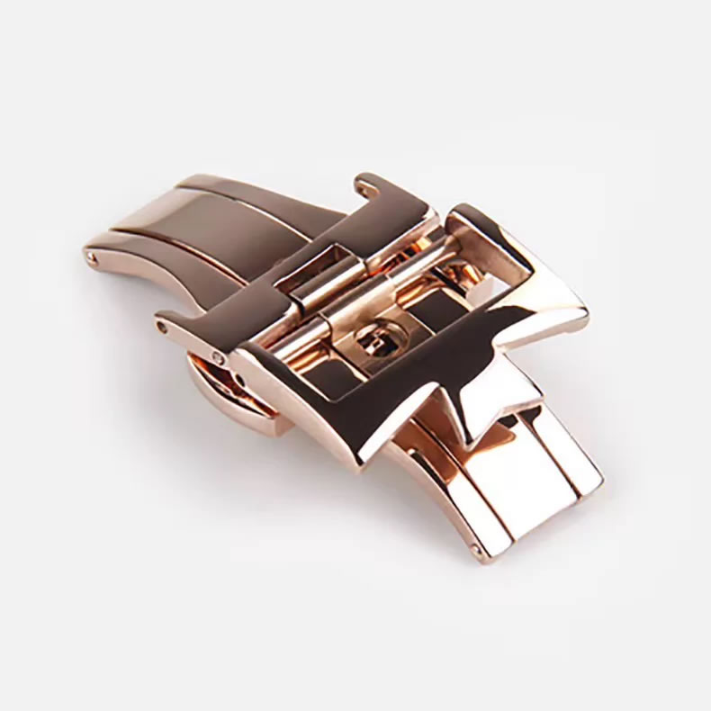 Vacheron Constantin Double-Push Butterfly Clasp Leather Strap Buckle, 18 mm and 20 mm