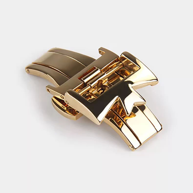 Vacheron Constantin Double-Push Butterfly Clasp Leather Strap Buckle, 18 mm and 20 mm