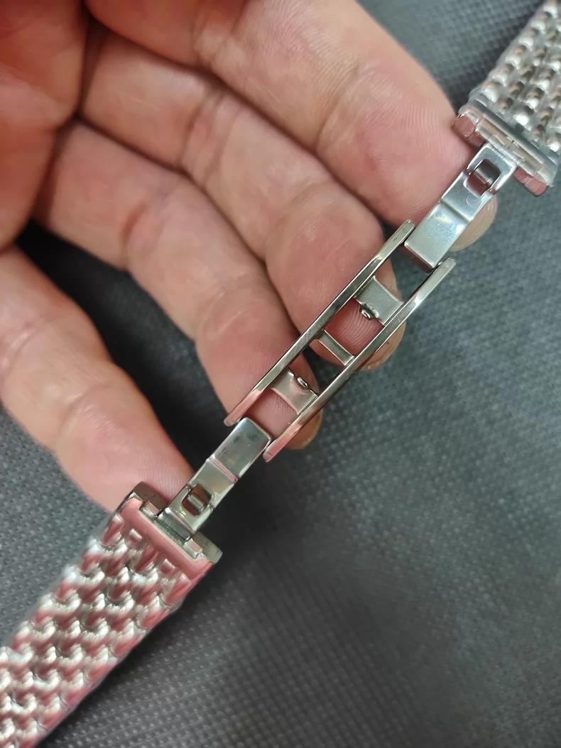 Authentic Jaeger-LeCoultre Rendez-Vous collection steel bracelet for women, 16mm