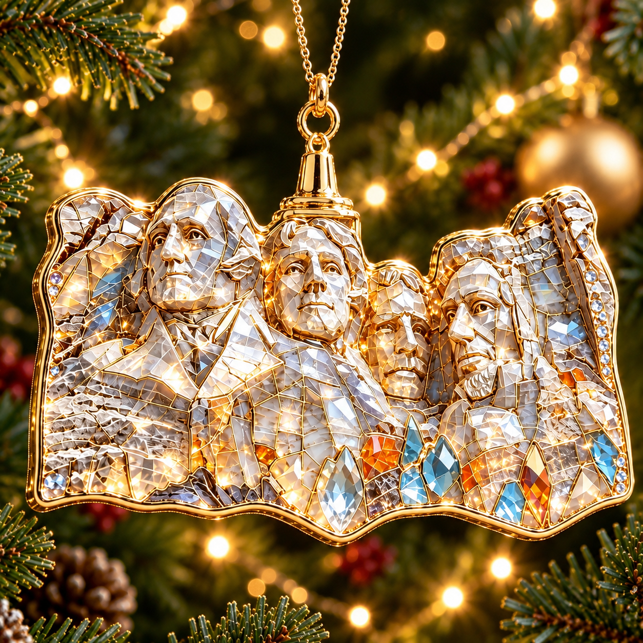 USA Landmark Crystal Christmas Ornaments – Luxury Crystal Christmas Ornaments 🎄✨