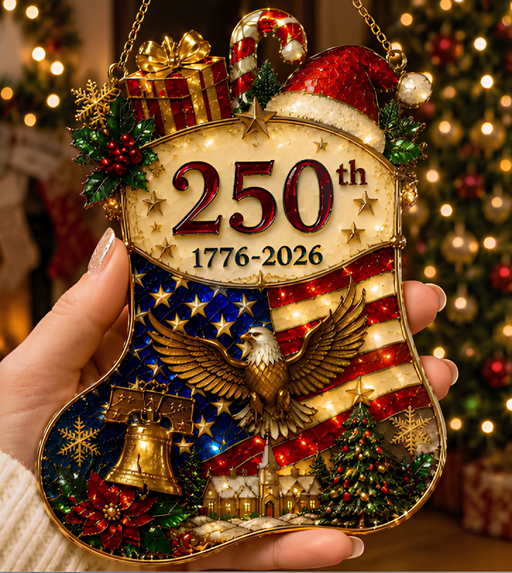 Patriotic Santa 250th Anniversary Ornament (1776–2026)