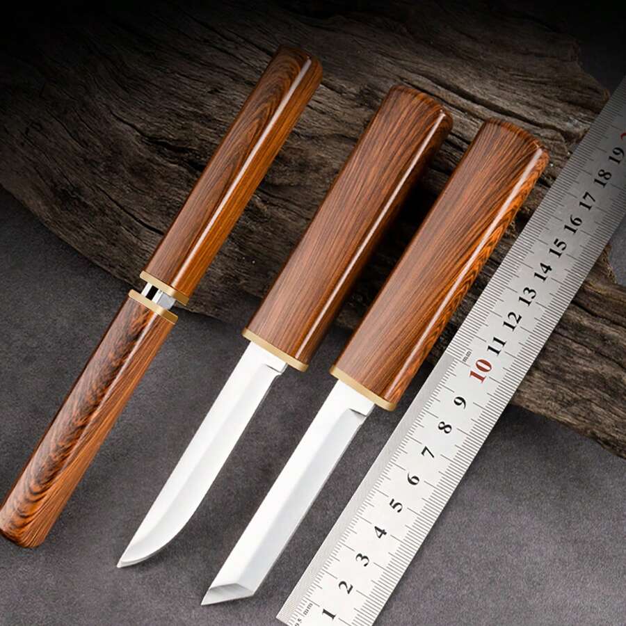 🎁 Father's Day Deal -2 in 1 Fruit Knife with Wooden Handle