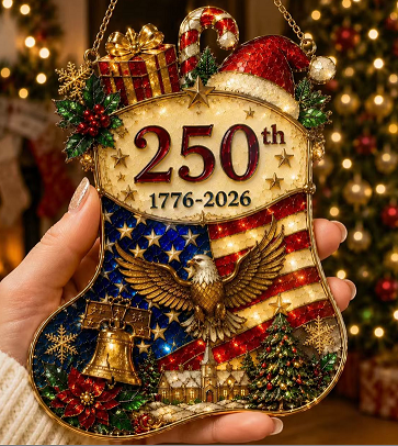 Patriotic Santa 250th Anniversary Ornament (1776–2026)