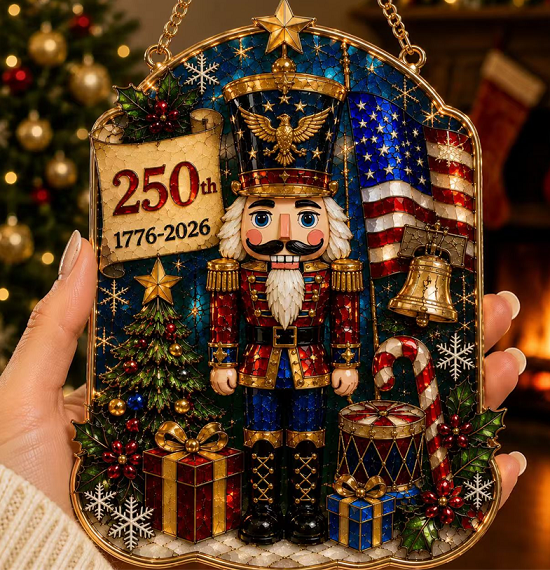Patriotic Santa 250th Anniversary Ornament (1776–2026)