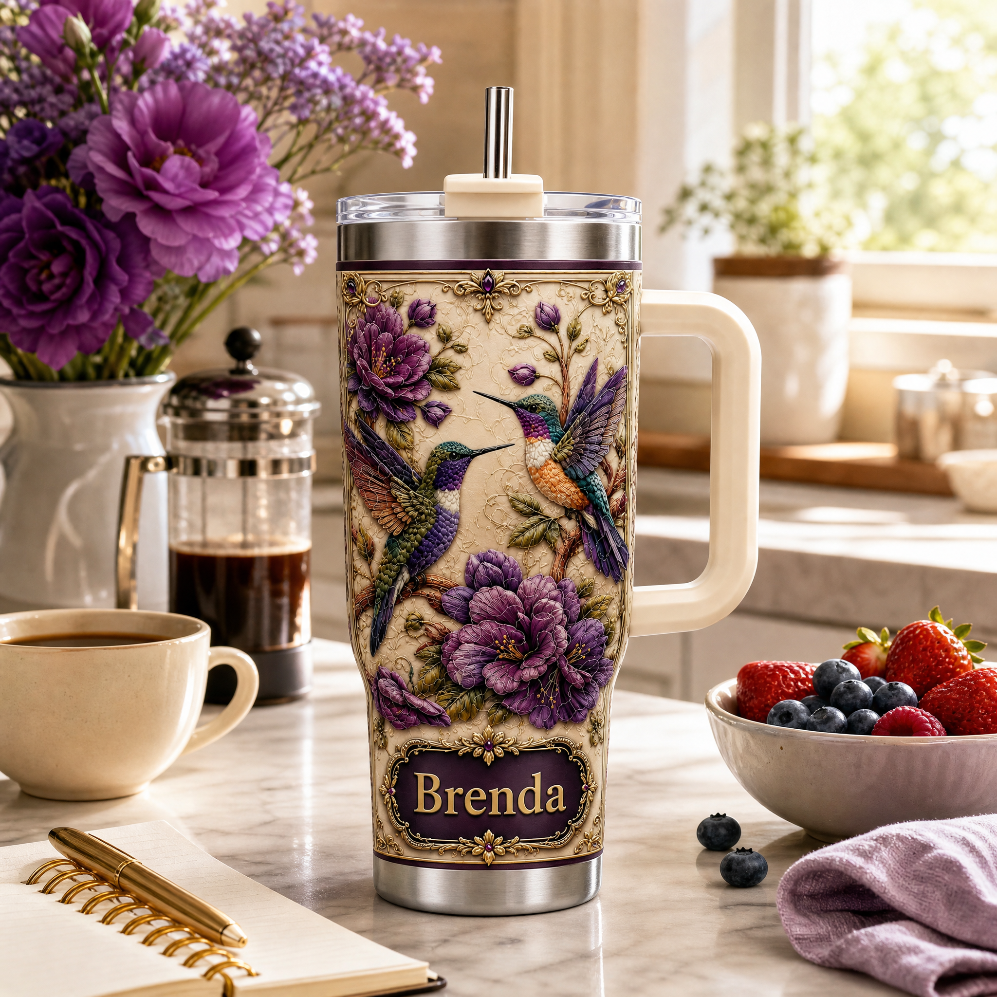 🐦Personalized Hummingbird Tumbler with Gift Box💐