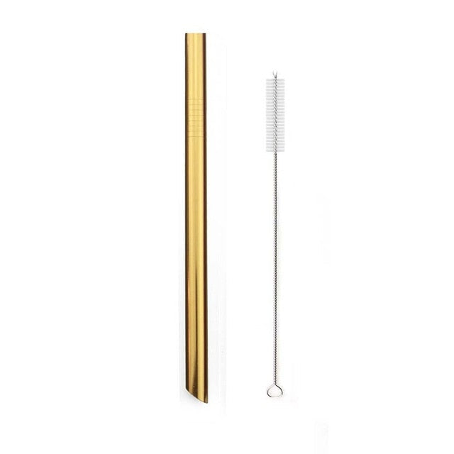 Reusable Drinking Straw Set Wide Metal Straw Stainless Steel Straw-Grand Kitchen