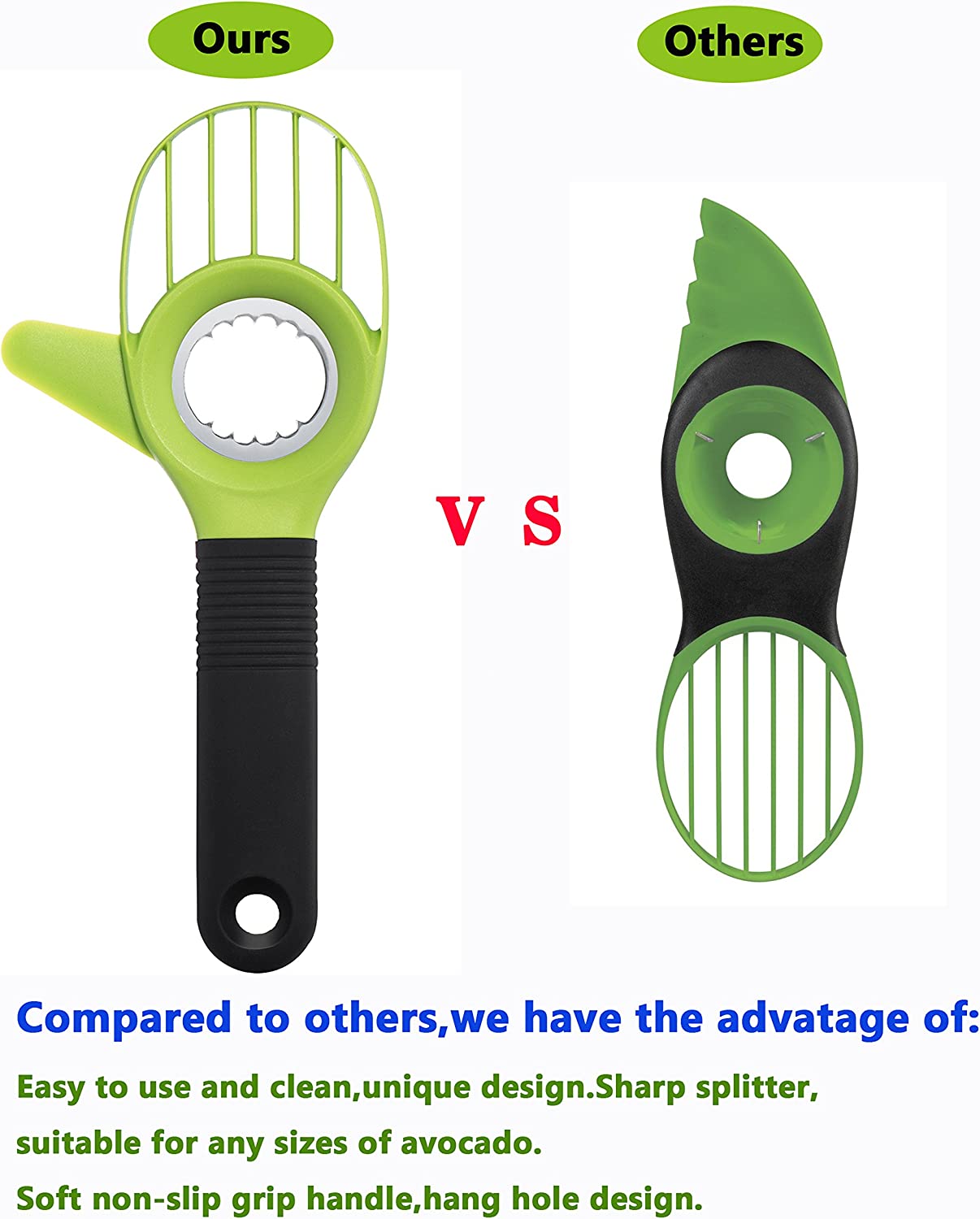 Avocado 3 Piece Set Avocado Slicer-Grand Kitchen
