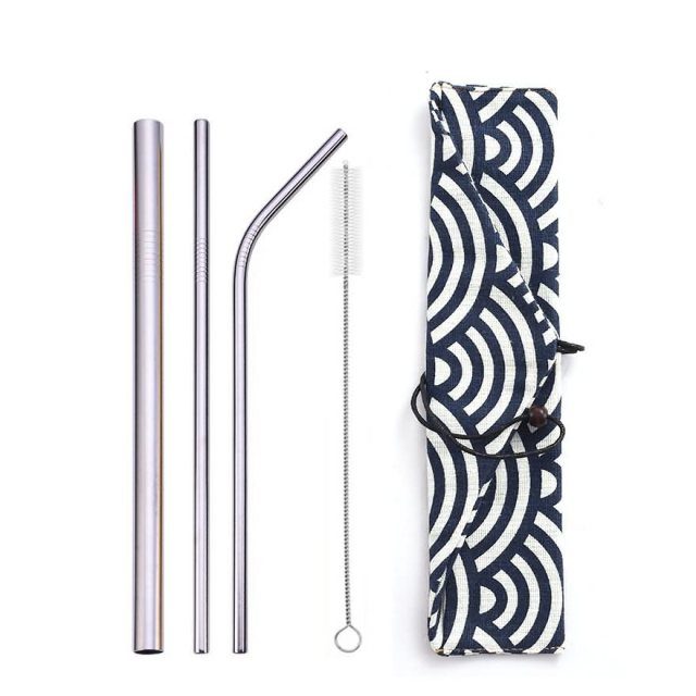 Reusable Metal Drinking Straws Stainless Steel Drinks Metal Straw Set-Grand Kitchen